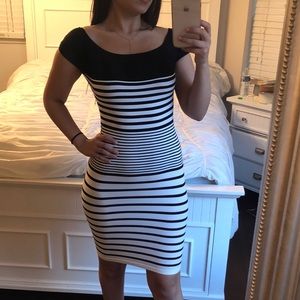 Black and white Bebe dress